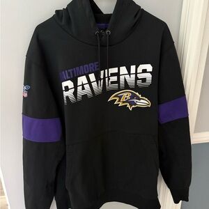 Nike Black and Purple Ravens Hoodie